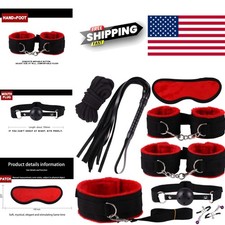 BDSM Restraints Kit for Couples Adjustable Bondage Set with Soft Handcuffs