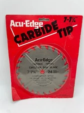 Acu-Edge 7-7 1/4 Carbide Tipped Plywood Circular Table Saw Blade 5/8" Round New