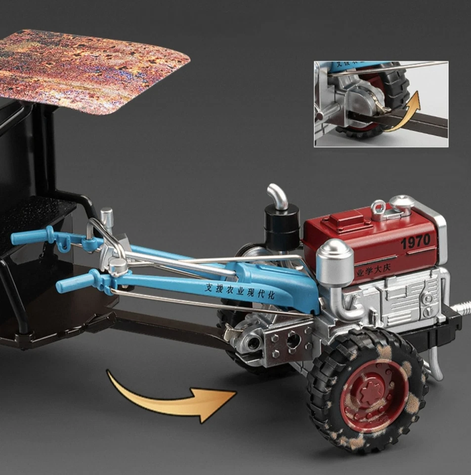 Farm Tractor Model Toy 1:24 Alloy Inertia Vehicle with Lights & Sound - Image 4 of 4