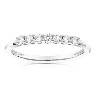 1/4 cttw Lab Grown Diamant Ehering in Sterlingsilber