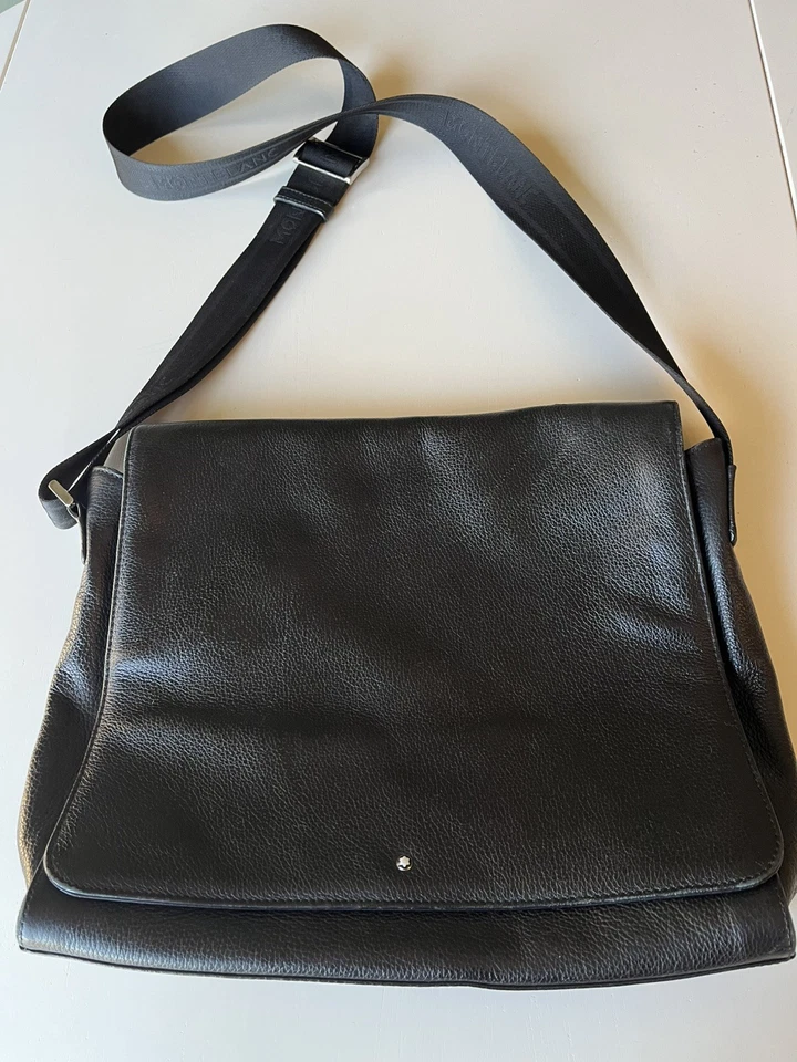 Montblanc Leather Business Messenger Bag - Image 2 of 4
