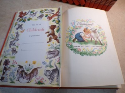 VTG 1954 Childcraft Encyclopedia Complete Set Vol 1-15 Orange Mid