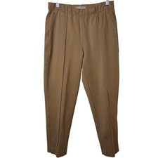 Everlane The Dream Pant Women M Toasted Almond Tan Elastic Waist Pintuck Tapered