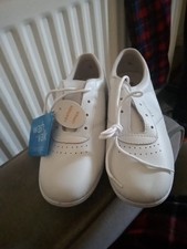 Brand New With Tags, Womens Size 9, White Leather Cushioned, Padded,Free Step
