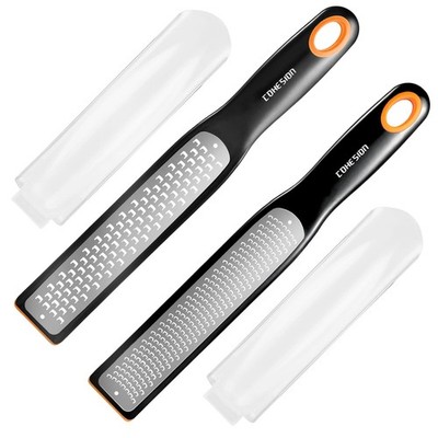 Etched Zester & Grater Set of 2 - Kitchen Zester Tool for Lemon, Cheese, Garl...