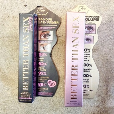 NIB TOO FACED Better Than Sex Mascara Bundle Primer and Black Mascara
