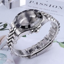 Yacht 40mm Date Watch Case Jubilee Bracelet Sapphire 10ATM For SII NH35 Movement