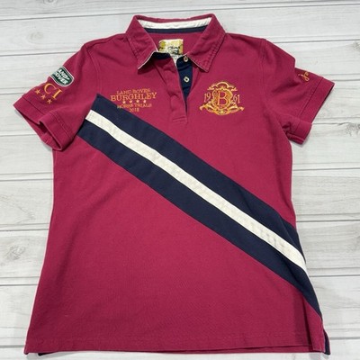 Joules Land Rover Burghley Horse Trials Polo Shirt Womens 10 Stripe CCI 2018
