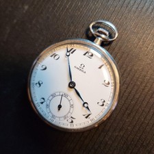 OMEGA Pocket Watch, Small Seconds, White Dial, 15 Jewels, Manual Winding,