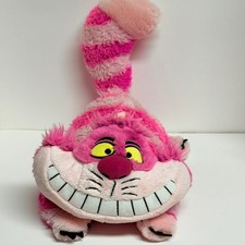 Disney Store Cheshire Cat Plush Alice in Wonderland 19" Nose to Tail Pink Stripe