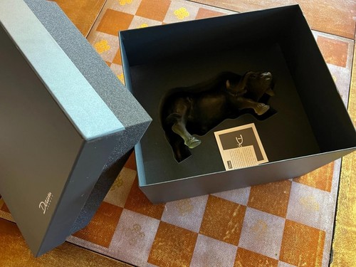 DAUM BUFFLE GM PATE DE VERRE GRÜNTON KRISTALL WASSERBÜFFEL FIGUR 11,5 Zoll - Bild 7 von 8