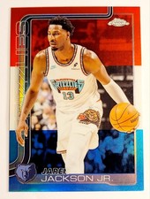 2025-26 Topps Chrome - Jaren Jackson Jr. #163 Red White & Blue Refractor