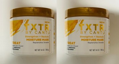 2 x Cantu TXTR Treat Strengthen + Restore Moisture Mask 14oz/396g.