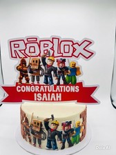 GAMER CAKE TOPPER INSPIRED PERSONALISED BIRTHDAY NAME & AGE ROBL0X