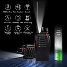 2x Set Long Range Walkie Talkie Two Way Radio W Battery Charger Earpieces
