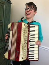 1950s Vintage Cremeri Accordion w/ Case - 41/120 - Seven Switches - 3/2 Reeds