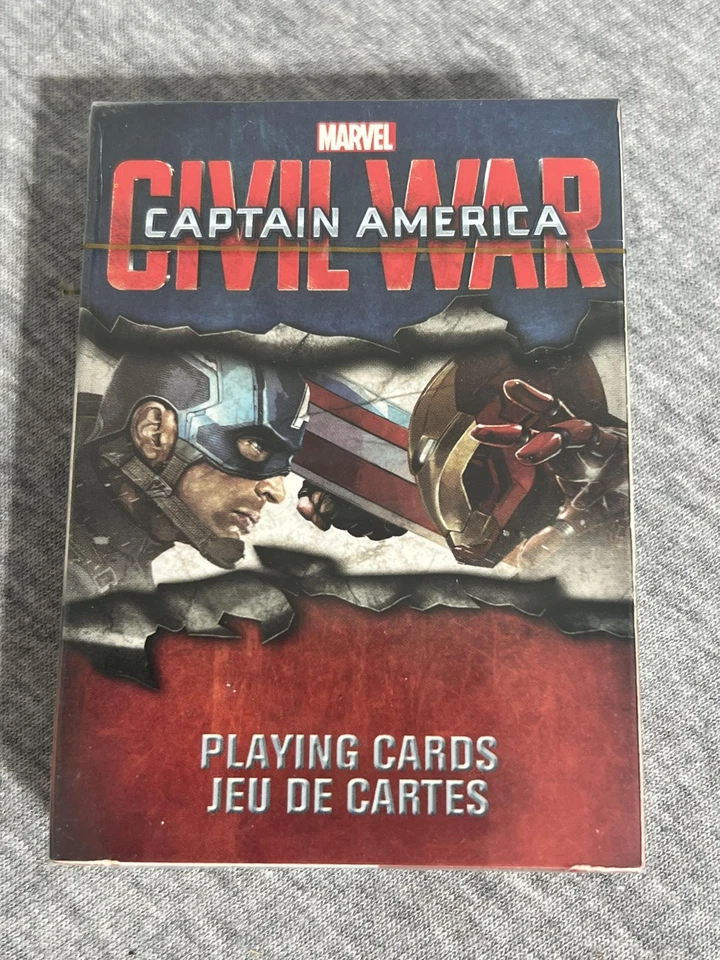 Mazo de cartas Marvel Capitán América Guerra Civil Acuario 52-351 nuevo sellado Foto 2 de 4