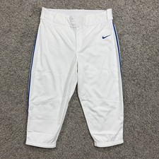 Nike Baseball Pants Vapor Select High 3/4 Piped White Men L Royal BQ9021-108