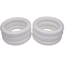 Crafare 7.8 Inch White Craft Foam Wreath 6 Pack Polystyrene Round Foam Rings ...