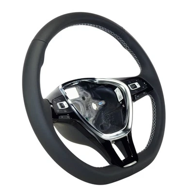 Multifunktionslenkrad beheizbar VW Golf 7 Passat B8  Crafter II Leder schwarz - Bild 1 von 4