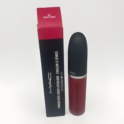 MAC Mac POWDER KISS LIQUID LIPCOLOUR Lipgloss Lip Gloss 981 HAUTE PANTS rot 5 ml