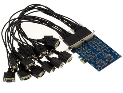 PCIe Controller Card RS422 RS485 16 Ports Dual Chipset EXAR XR17V358