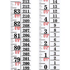 Height Measurement Wall Stickers - Adhesive Growth Chart Ruler White 