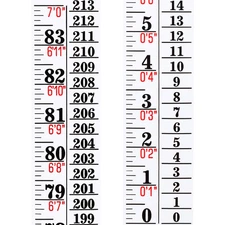 Height Measurement Wall Stickers - Adhesive Growth Chart Ruler (White)