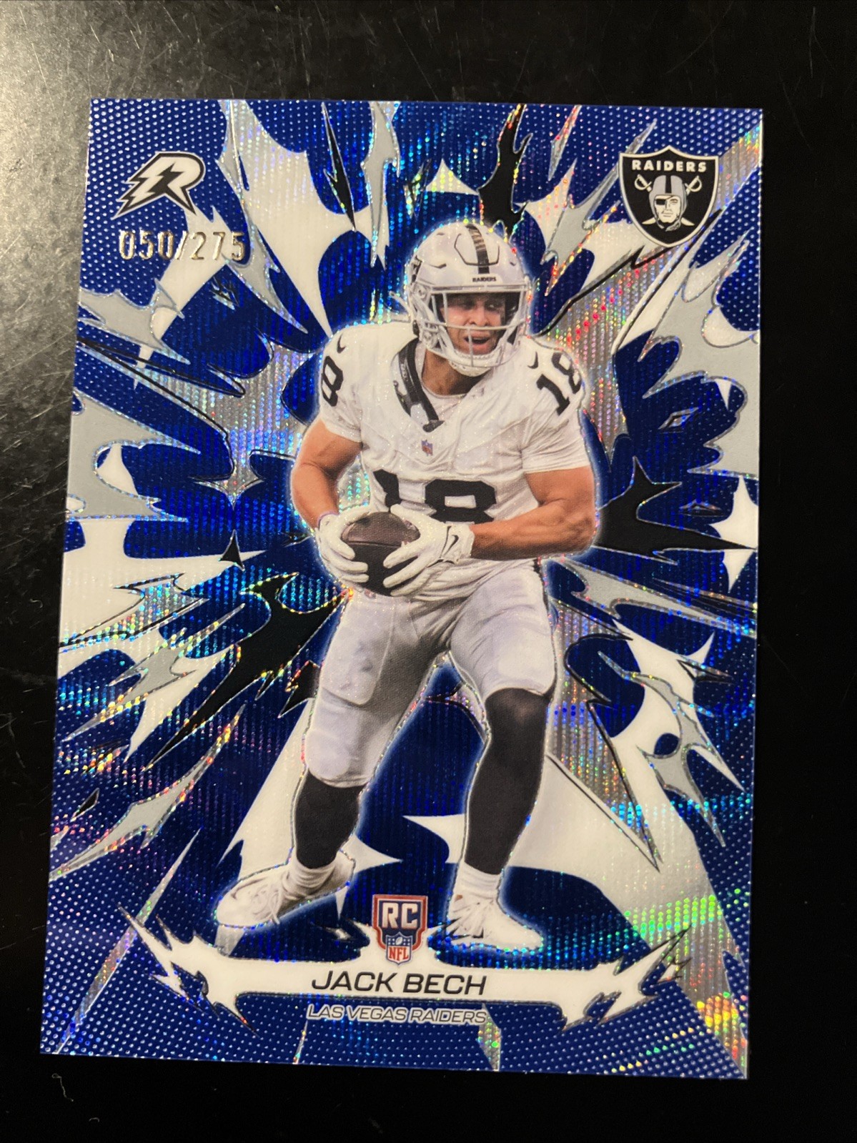 2026 Topps resurgence  Jack Bech Las Vegas Raiders RC Rookie Blue /275