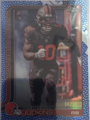 Topps 2025 Chrome Rookies Quinshon Judkins RC #325 Blue Refractor /150 Browns