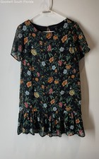 Forever 21 Womens Multicolor Floral Short Sleeve Round Neck Mini Dress Size M
