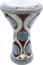 18,5" Super Deluxe Sombaty Darbuka Doumbek Drum - Green Mother of Pearl Inla