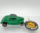 Hot Wheels Redline Classic 36 Coupe Ford - Green With Button