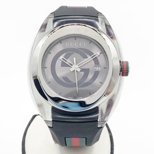 Gucci Sync Quartz Watch YA137116 Black Used Scratches Damaged