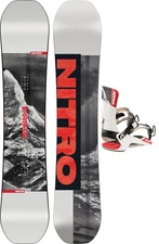 Nitro Prime Raw Wide Men's Snowboard 160cm + Nitro Rambler Bindings and Bag 2026