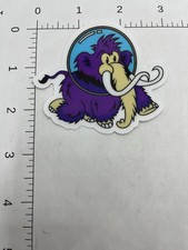 Eerie moon mammoths mascot logo minor league baseball sticker