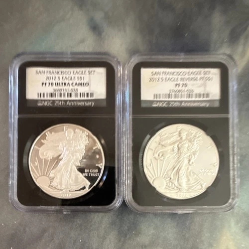 U.S. Mint American Eagle 2012 Silver Proof Set 1 oz NGC PF 70 Ultra Cameo Coin