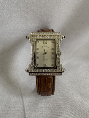 Adrienne Ladies Limited Edition Quartz Watch With Woven Caramel Leather Strap
