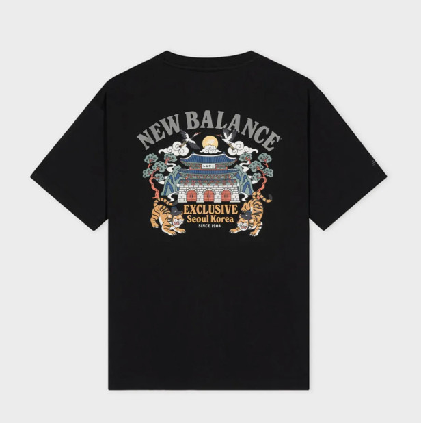 New Balance UNI Seoul Tiger 20 Exclusive T-Shirts Casual Tee Black NBNEG2A043 15090₽