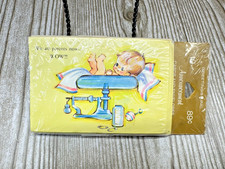 Vintage Greetings Inc NOS 10 Baby Birth Announcement Cards  Envelopes SEALED 