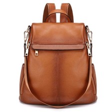 Women's Anti-Theft Backpack Purse Genuine Leather Shoulder Bag Fashion Ladies...