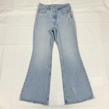 Levi  s Premium 70'S HIGH RISE FLARE WOMEN'S 28x31 JEANS Light Wash Big E Retro