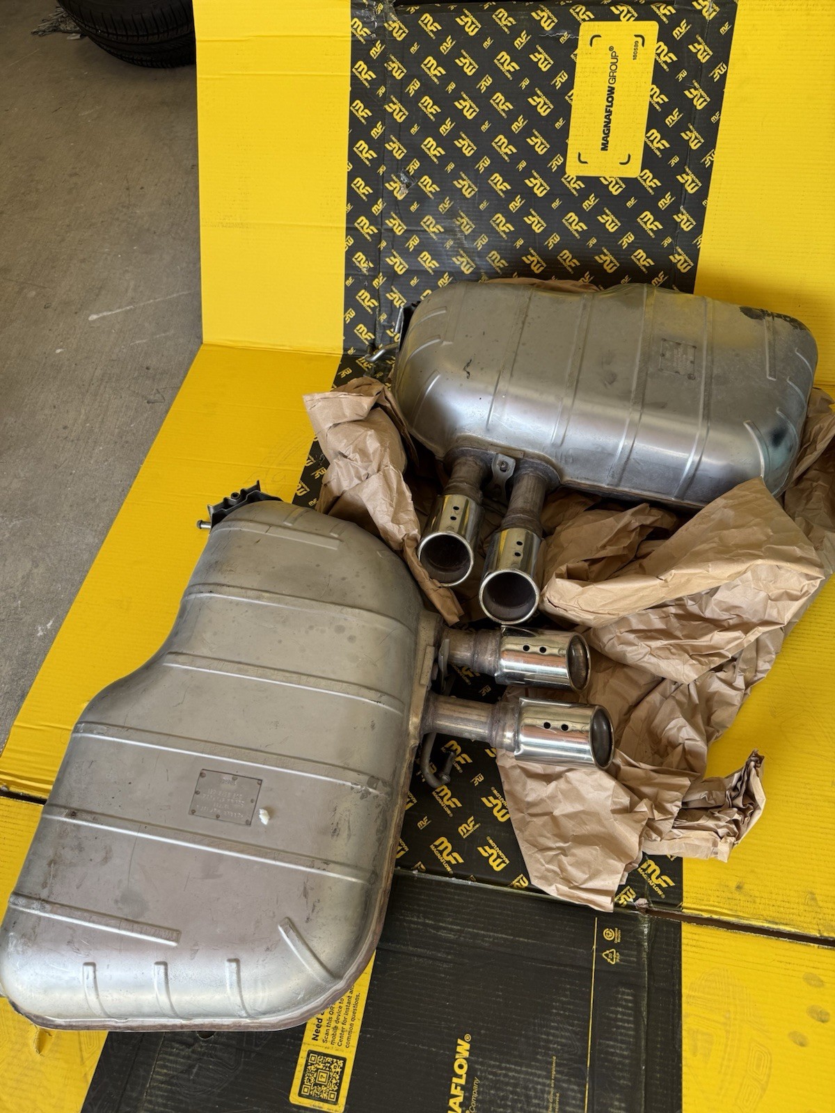 Ferrari 612 Scaglietti 2005 Rear Exhaust System Muffler Left Side Muffler