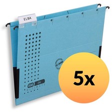 Elba Chic VE5/85803BL Suspension Files A4 RC Cardboard 230 g/m  Pack of 5 Blue
