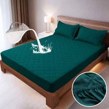 Waterproof Mattress Protector, Quilted Mattress Pad Cover Ultra Soft& Breathable