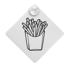 "Pommes Frites" Saugnapf Auto Fenster Schild (CG00037141)
