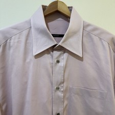 Gucci Vintage Y2K Men’s Classic Button Up Pale Lavender Pink Dress Shirt 42 16.5