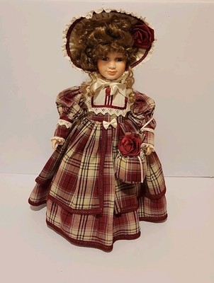 Porcelain Doll ''Jozefine'' (94) 21''(53cm) by Alberon Collection, 1980s Vtg Mint