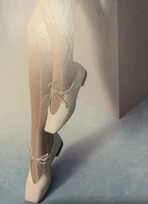 Leggs Womens 360 Contour Suiting Stripe Tights Stockings Panty Hose Size L Caulk