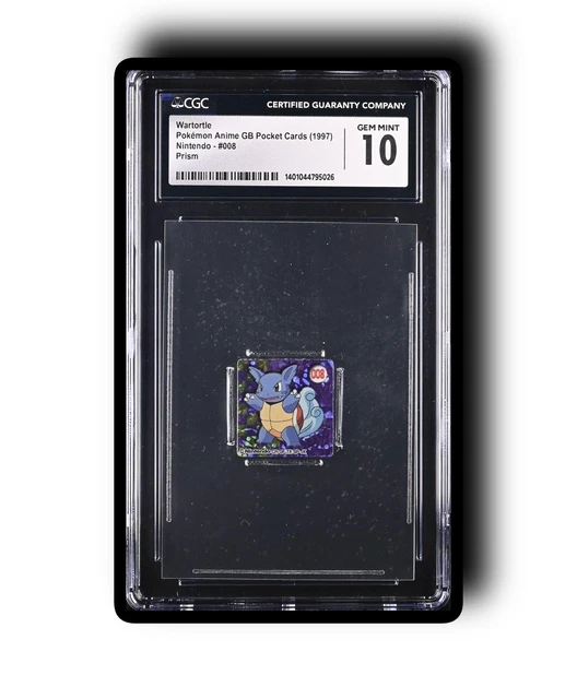 CGC 10 POP 2 Wartortle Pokémon Anime GB Pocket Cards (1997) Nintendo #008 Prism